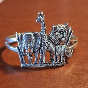 Sterling Silver Animal Safari Bracelet